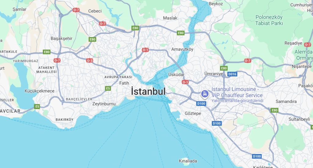 İstanbul Meet and Greet Service Konumu Haritası